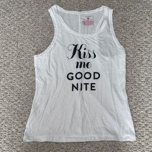 Victoria's Secret White Graphic Tank Top